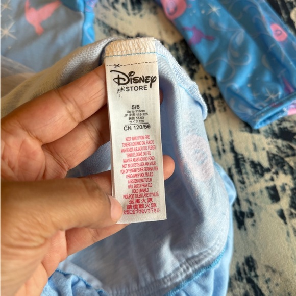 Disney Store Princess Cinderella Long Sleeves Nightgown PJ Dress Girls Size 5/6 - Picture 7 of 13